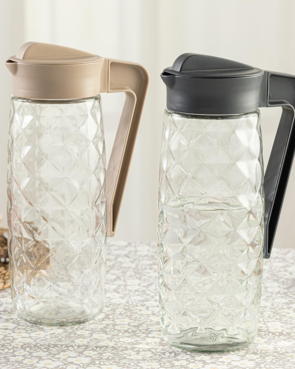 Creative Glass Water Bottle 1600 ml Anthracite