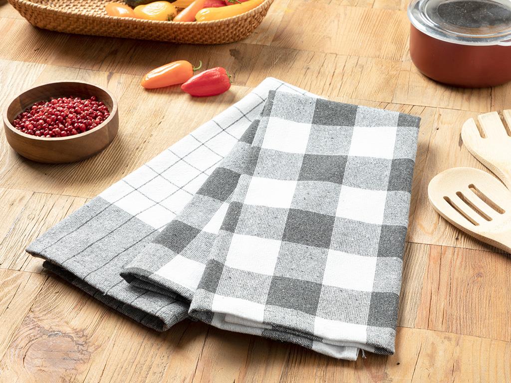 cristal  Bumbac poliester Set 2  CÂRPĂ DE USCAT 40x60 cm Anthracite