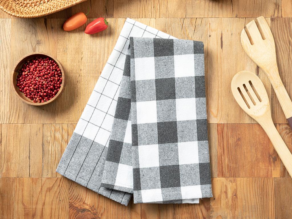 cristal  Bumbac poliester Set 2  CÂRPĂ DE USCAT 40x60 cm Anthracite