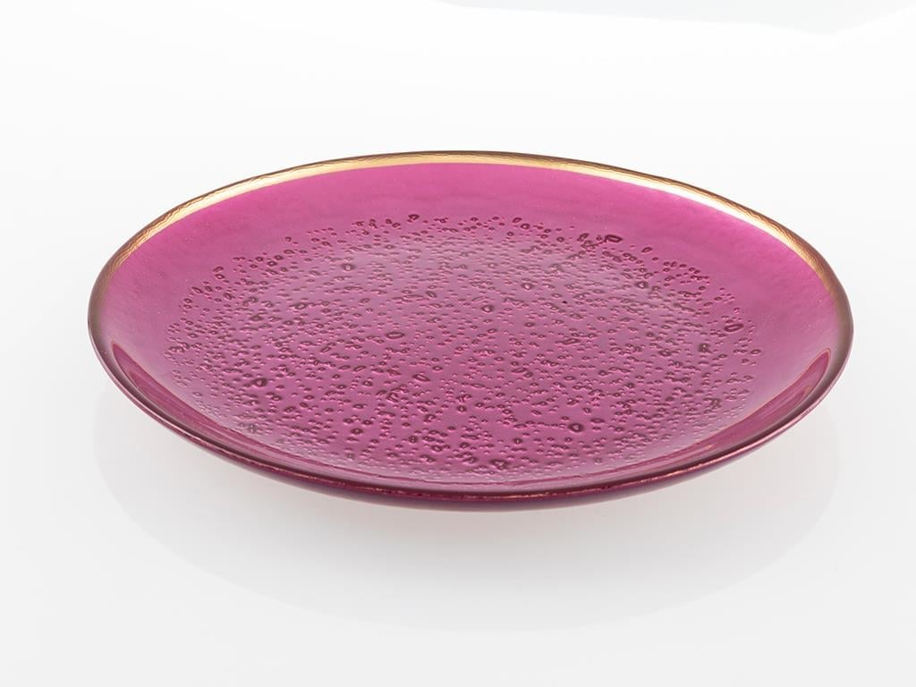 Cristine Glass Service Plate 21 cm Purple