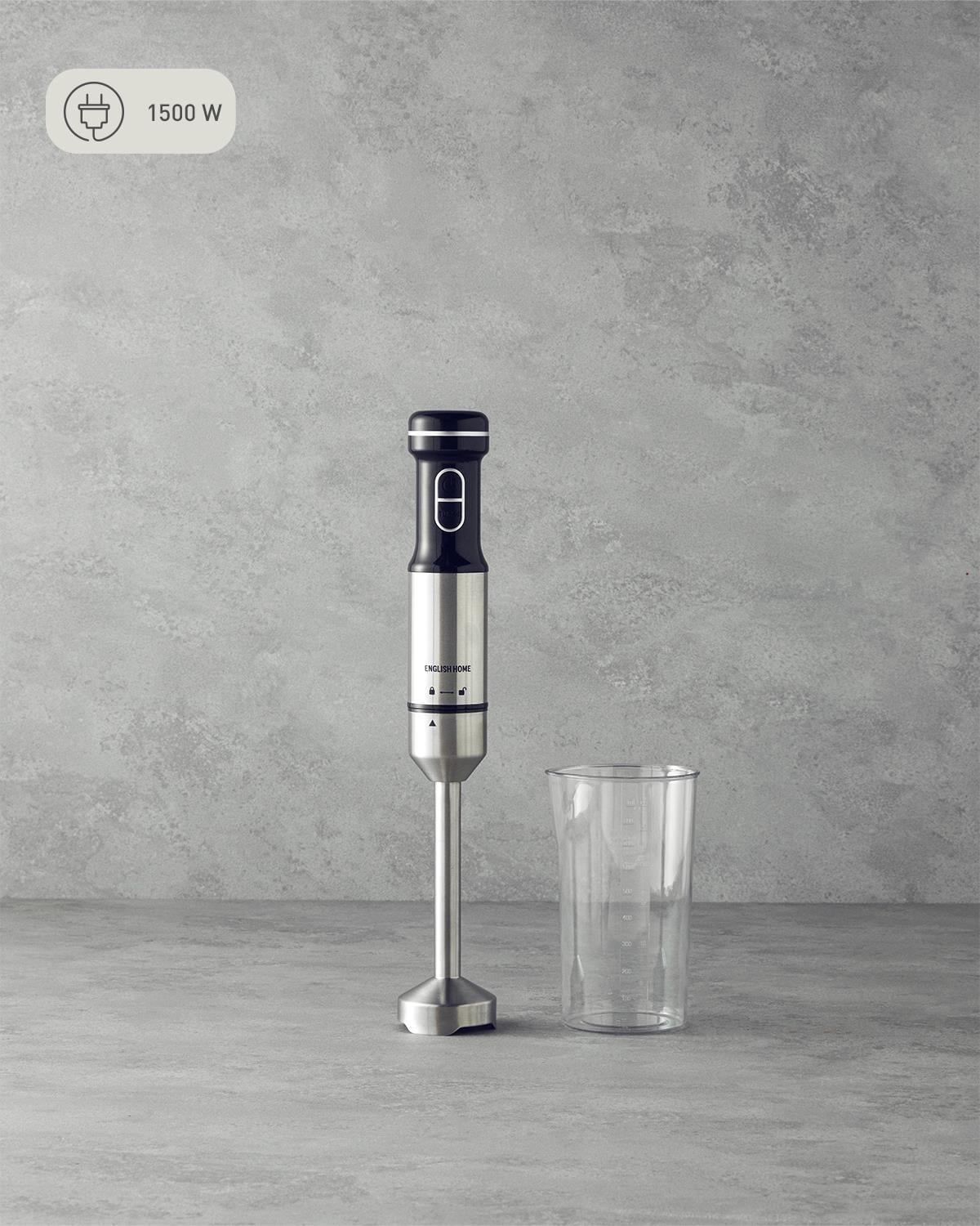 Cu Patru Cuțite Blender Manual 1500W Negru-Crom
