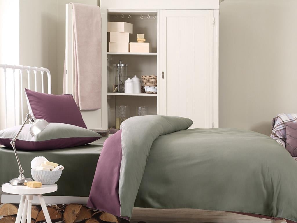 Culori rustice Bumbac Single, Cu Două Fețe Set Lenjerie De Pat 160*220 Cm