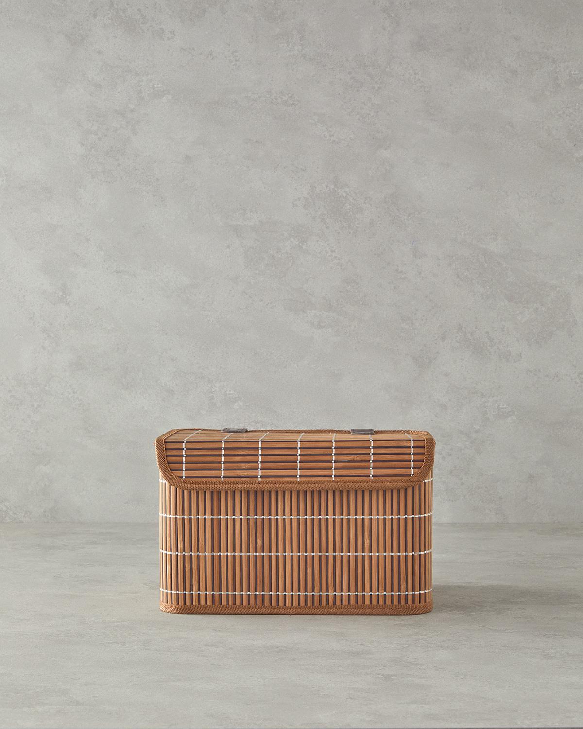Cutie de depozitare, Hardwood, bambus, 28x20x18 cm, maro