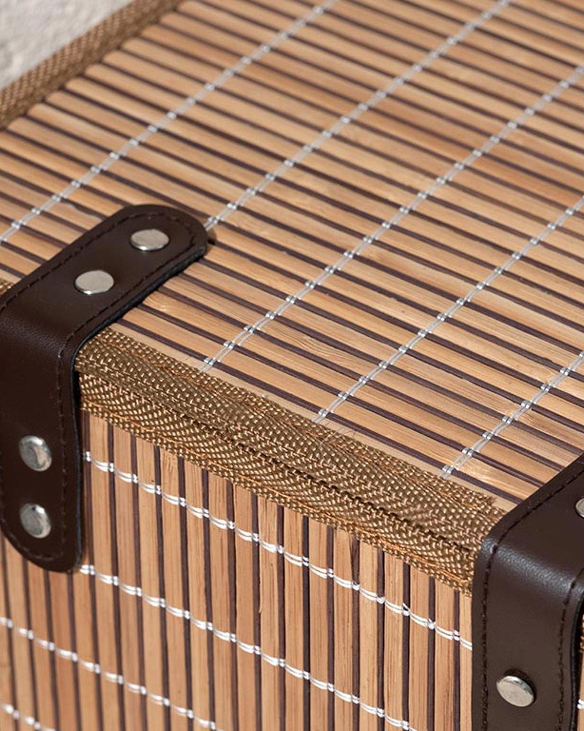 Cutie de depozitare, Hardwood, bambus, 28x20x18 cm, maro