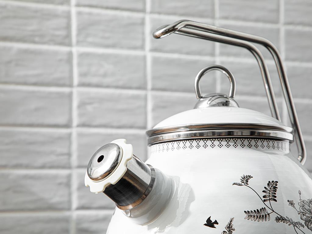 Dainty Beauty Enamel Kettle 3 Liters White
