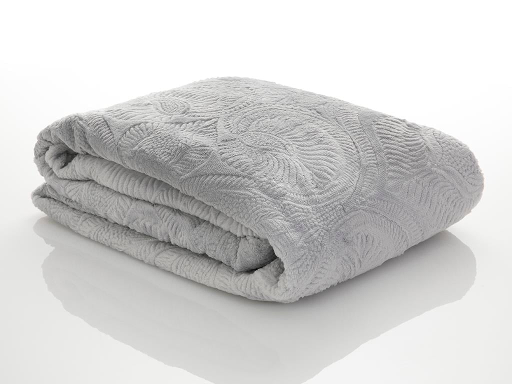 damasc  Ultrasoft Double Person  PĂTURĂ 200x220 cm Gri.