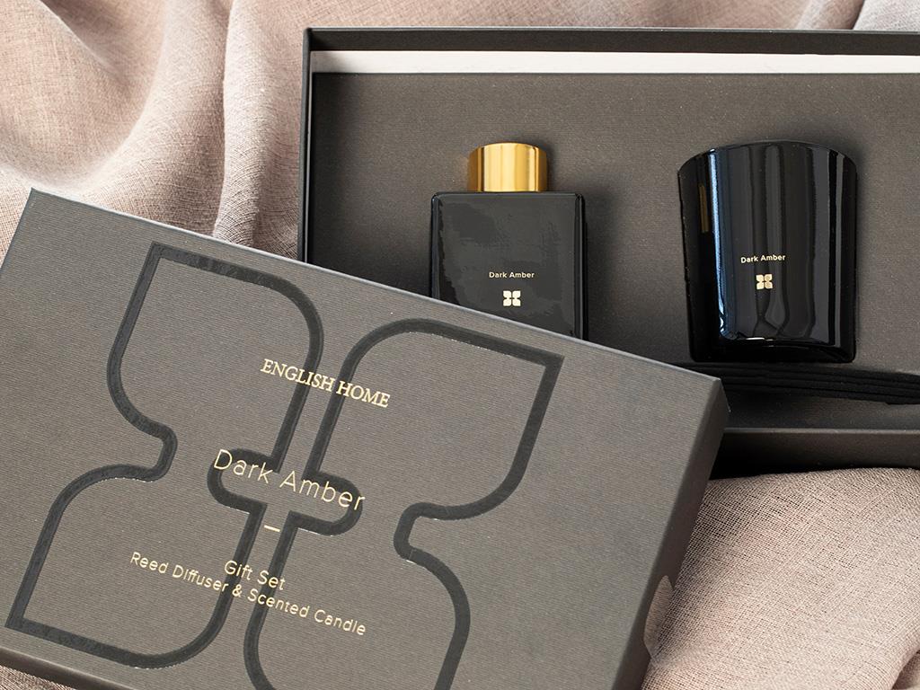 Dark Amber Parfumat Set De 2 Piese Set Parfumat Negru