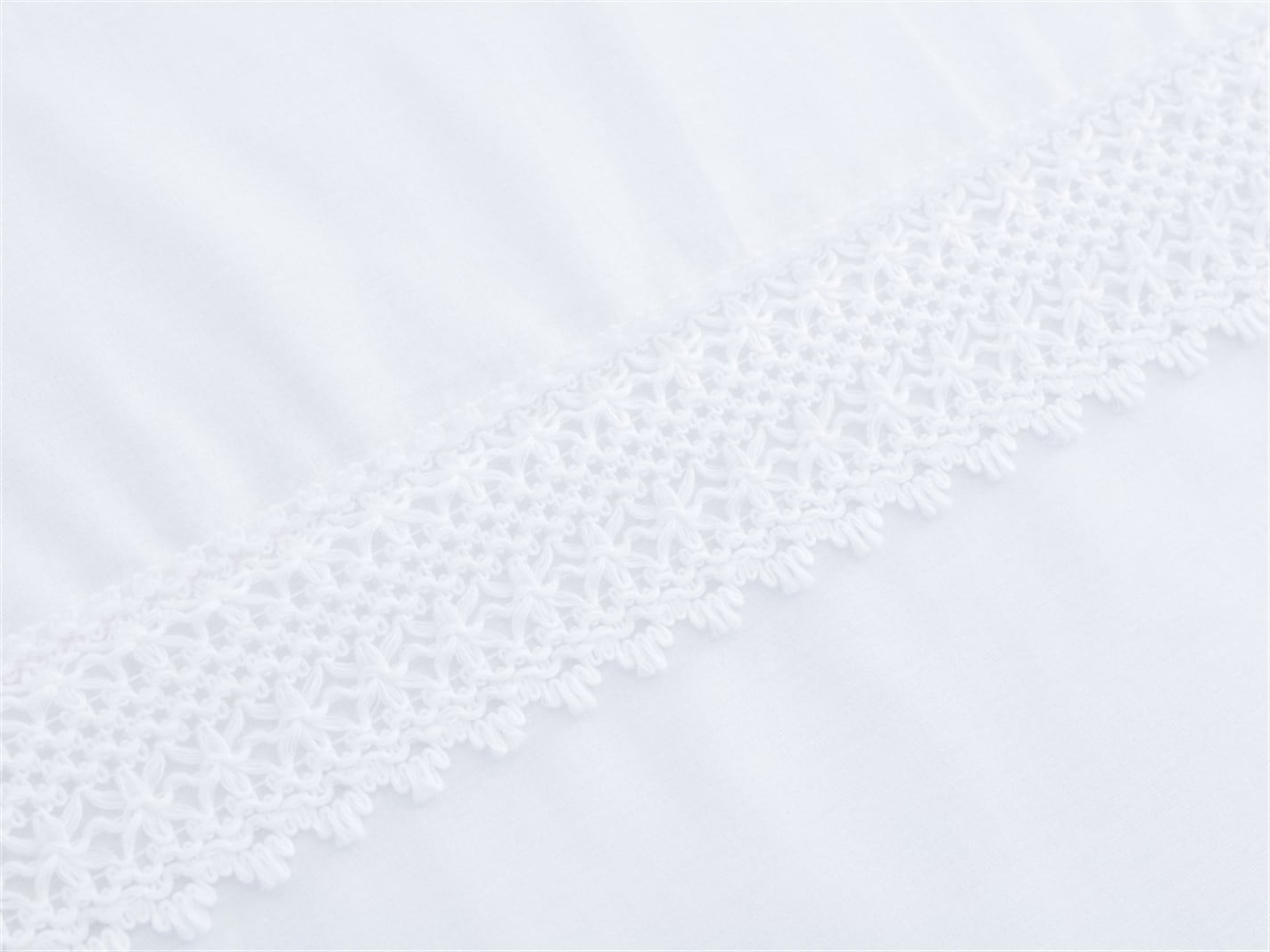 Darlene Bobbin Laced Persoană dublă 200x220 cm Alb