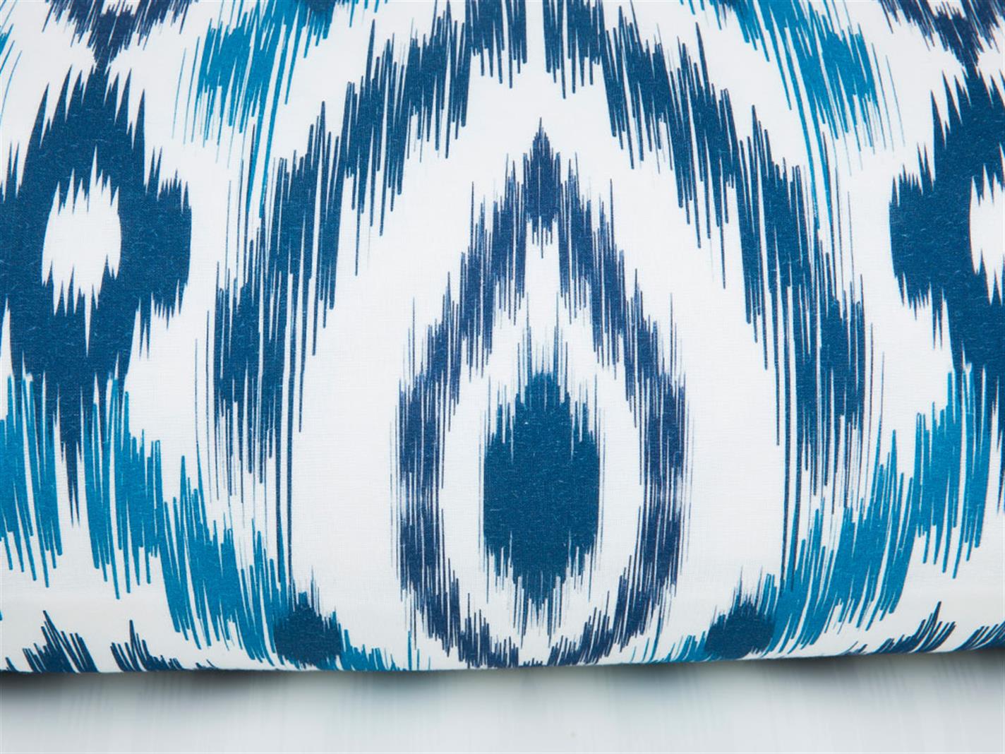 Deep Sea Ikat Cottony Double Person  LENJERIE DE PAT 200x220 cm Albastru Închis