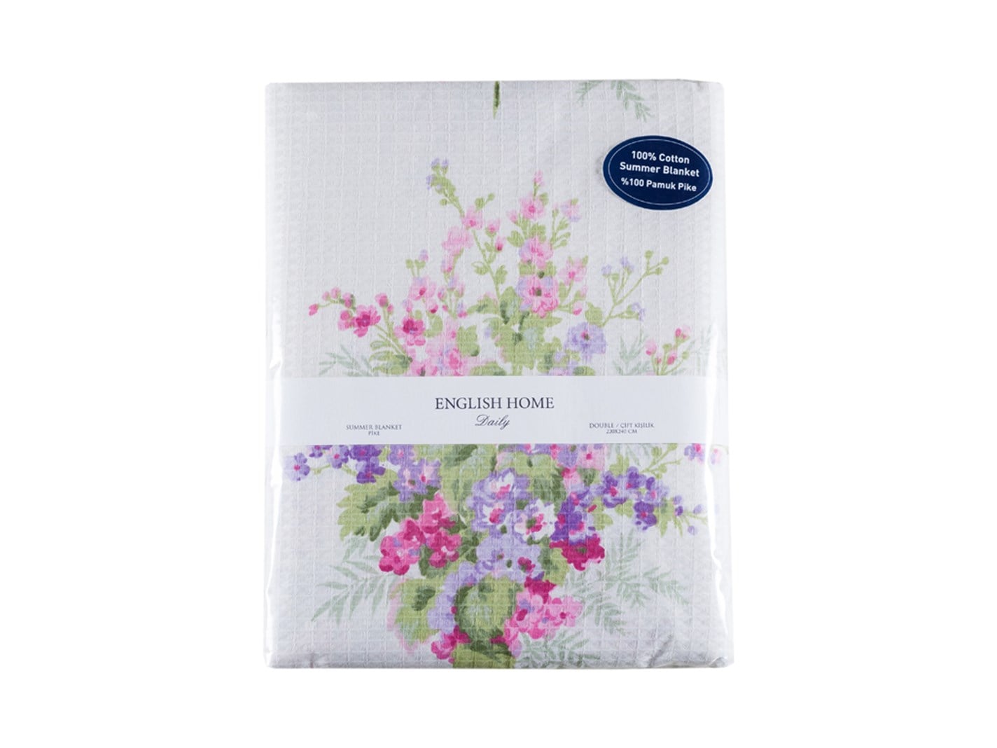 Delphinium Tipărit Persoană dublă 220x240 cm Liliac.