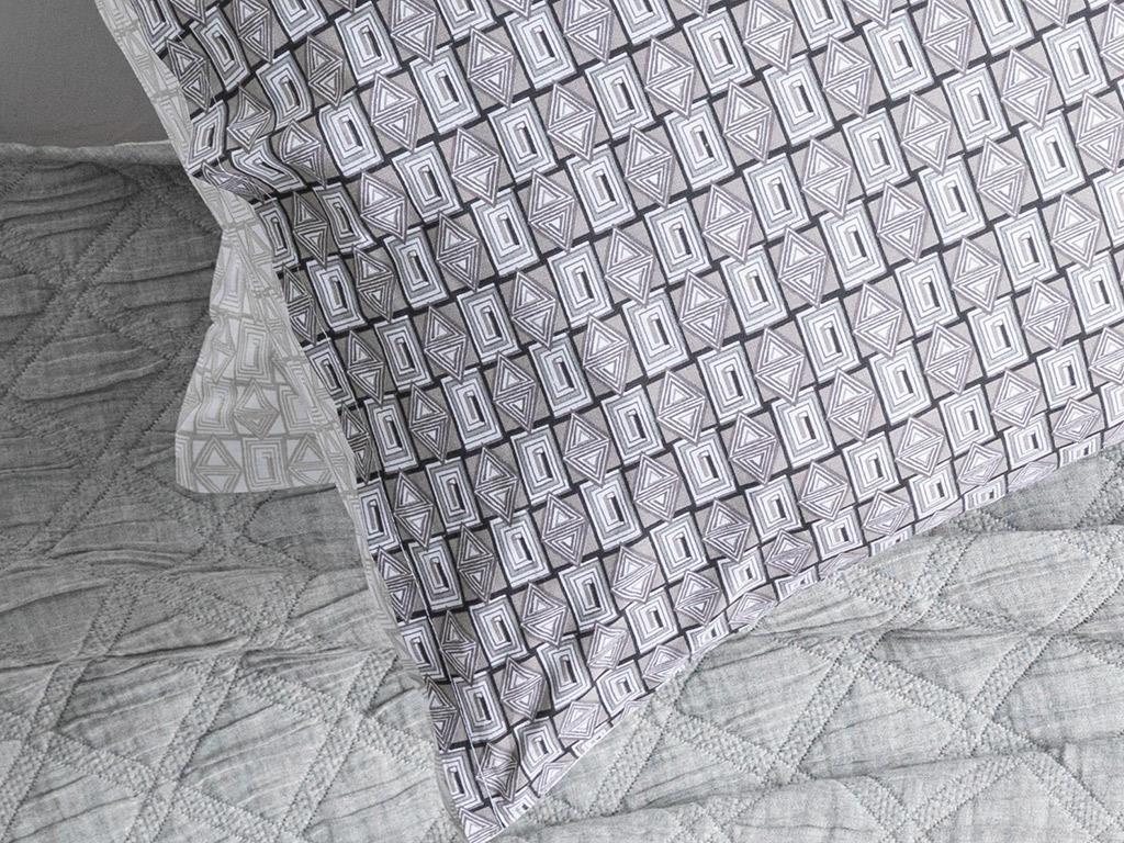 DELTOID COTTONY 2 SET  FAȚĂ DE PERNĂ 50X70 CM СИВО