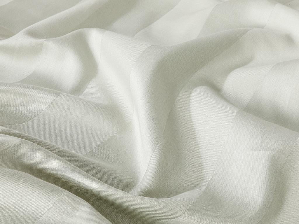 Deluxe Satin De Bumbac Cu Dungi Jacquard Super King Set Lenjerie De Pat 260x220 cm verde mentă