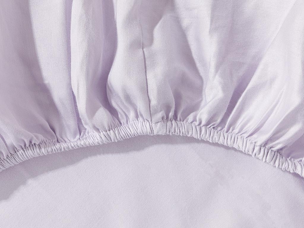 Deluxe Satin De Bumbac Cu Dungi Jacquard Super King Set Lenjerie De Pat 260x220 cm Liliac