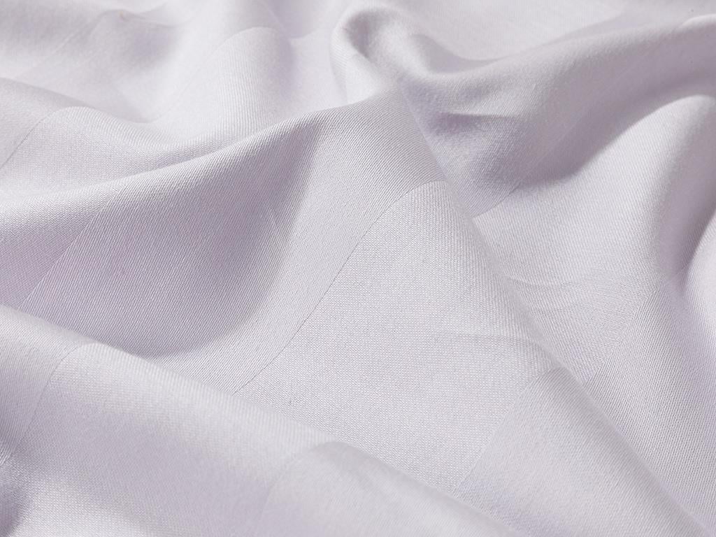 Deluxe Satin De Bumbac Cu Dungi Jacquard Super King Set Lenjerie De Pat 260x220 cm Liliac