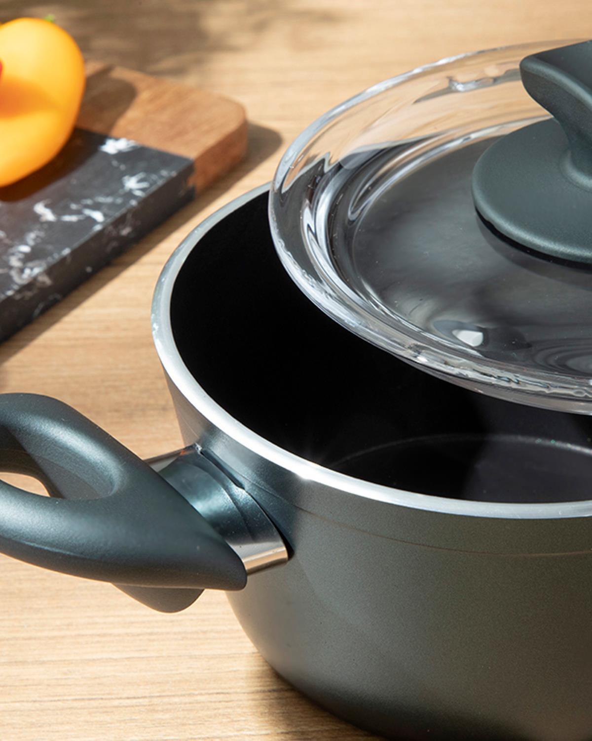 Pretty Granite Capped Mini Cookware 14 cm Green