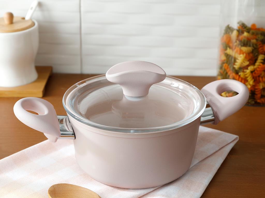 Pretty Granite Capped Mini Cookware 14 cm Powder