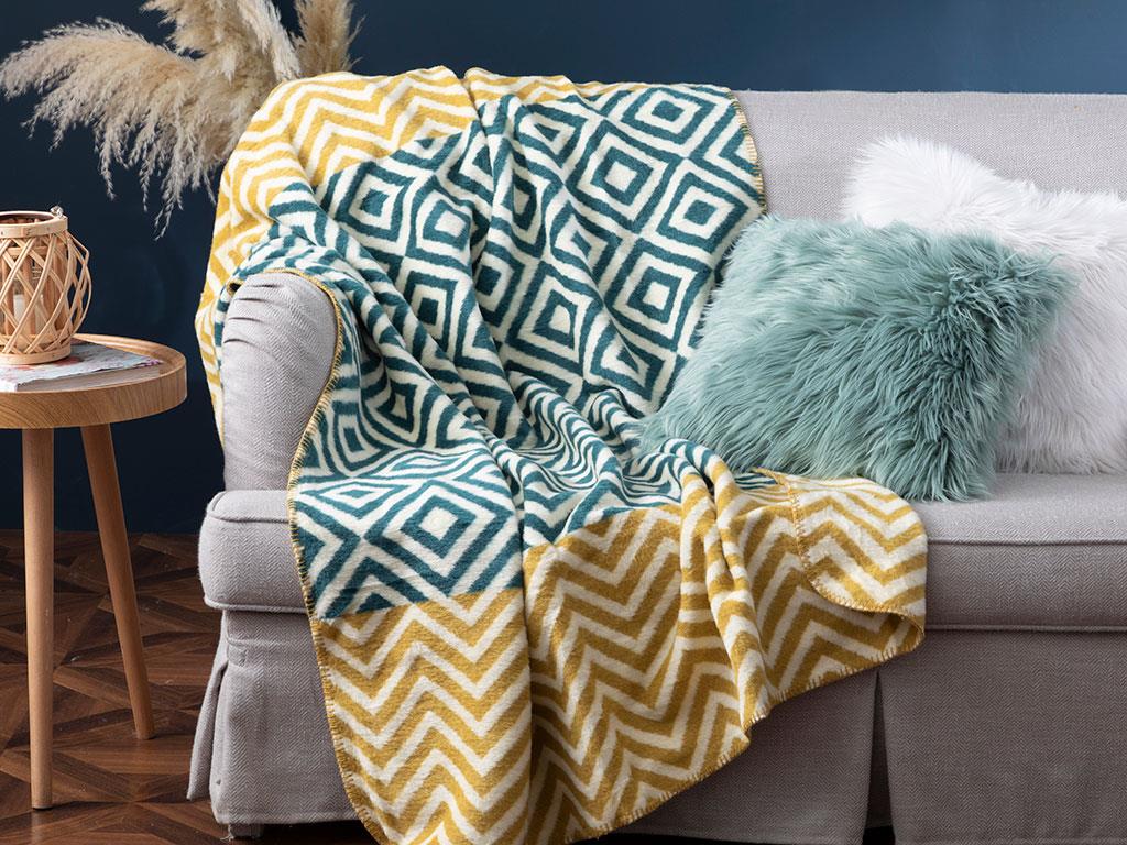 Diamant urban Acrilic Pătură Tv 130*170 Cm Verde