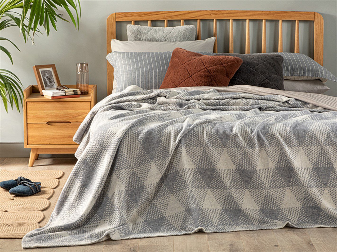 Diamond Check 280 GSM Pentru o persoana 150x200 cm Сиво