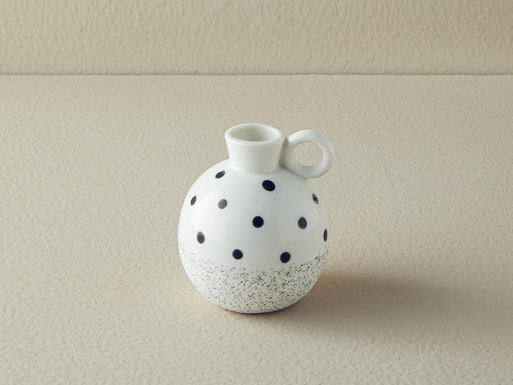 Dotsy Ceramică Vază Alb