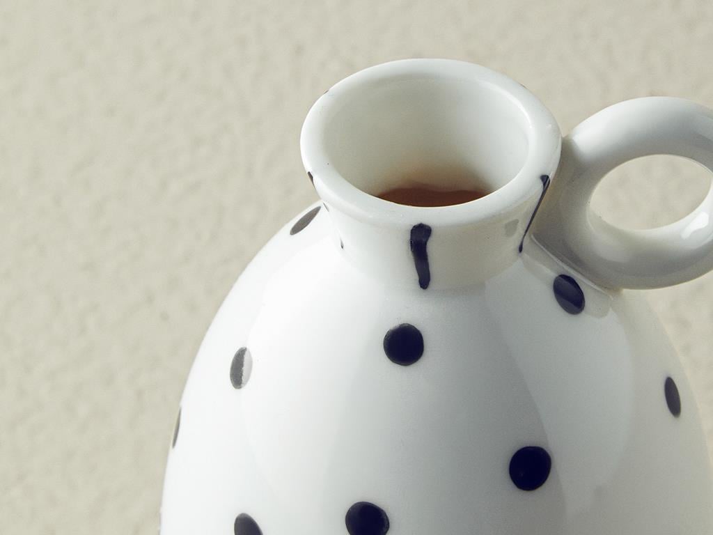 Dotsy Gresie Vază Alb