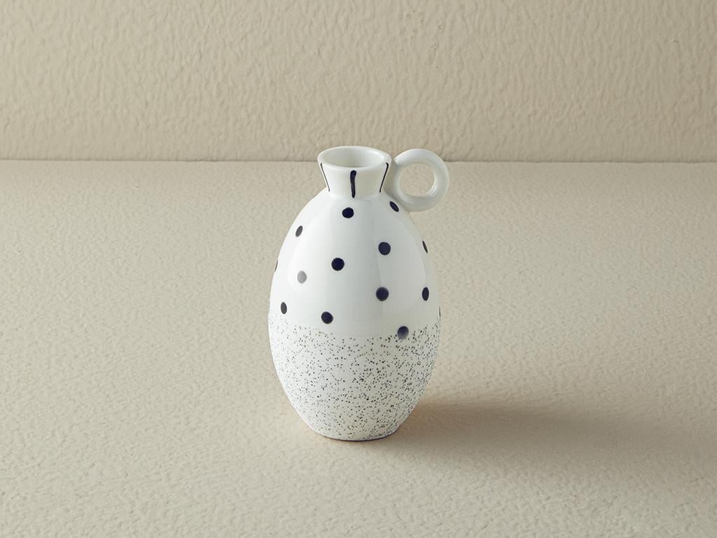Dotsy Gresie Vază Alb