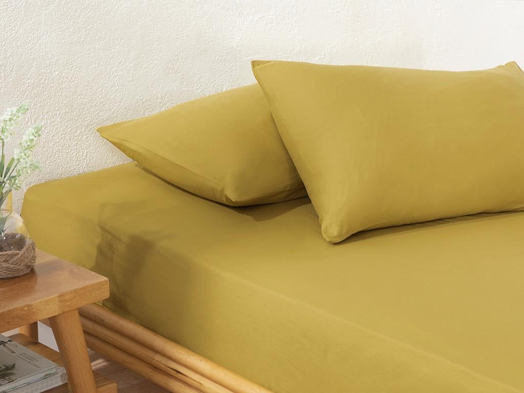 drept Bumbac For One Person  SET DE CEARȘAFURI E 100x200 cm Kiwi Green