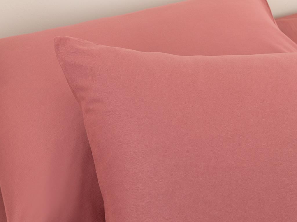 drept Cottony Double Person  SET DE CEARȘAFURI E 160x200 cm Dark Rose Color