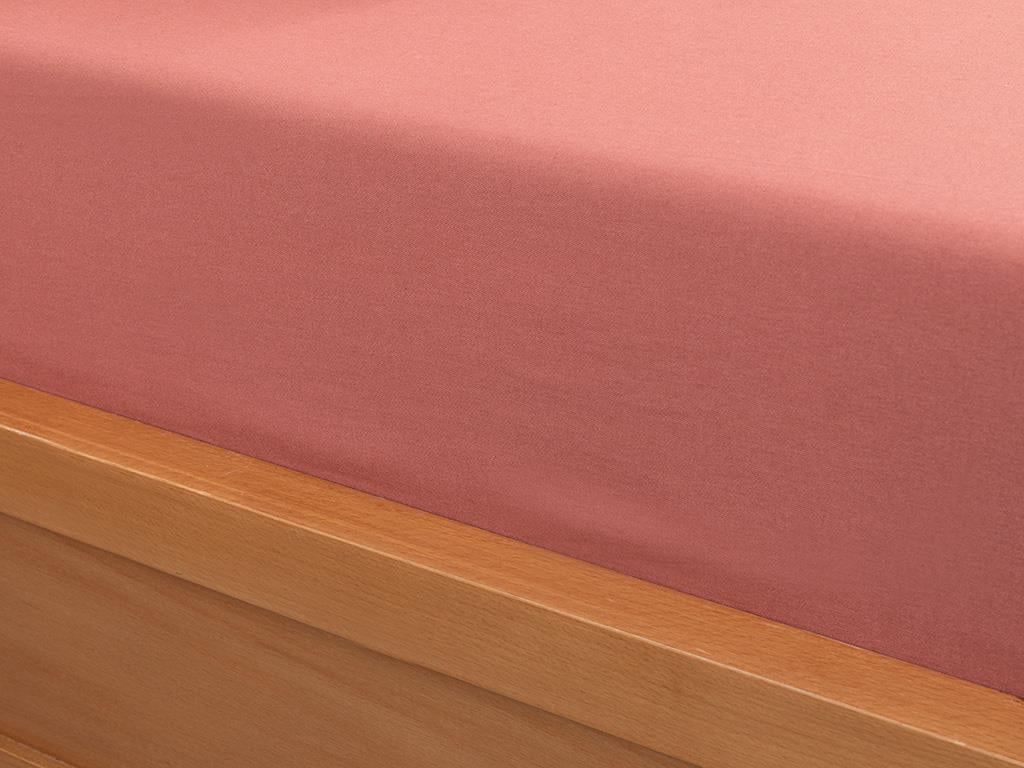 drept Cottony Double Person  SET DE CEARȘAFURI E 160x200 cm Dark Rose Color