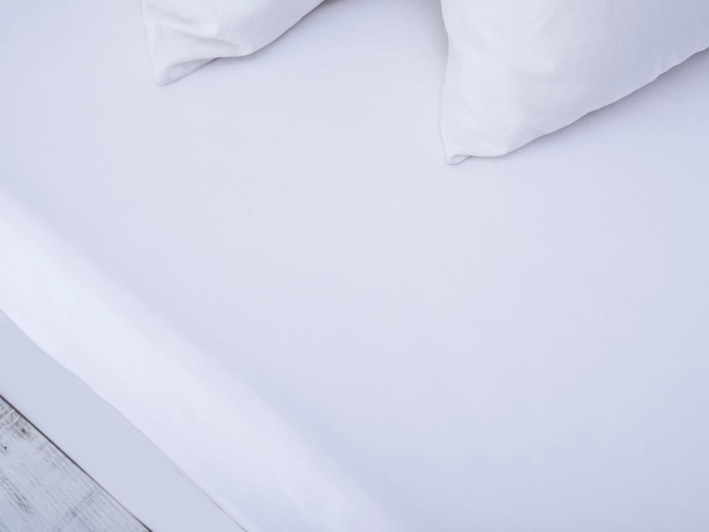 drept Satin De Bumbac Dublu Cearșaf 240*260 Cm Alb