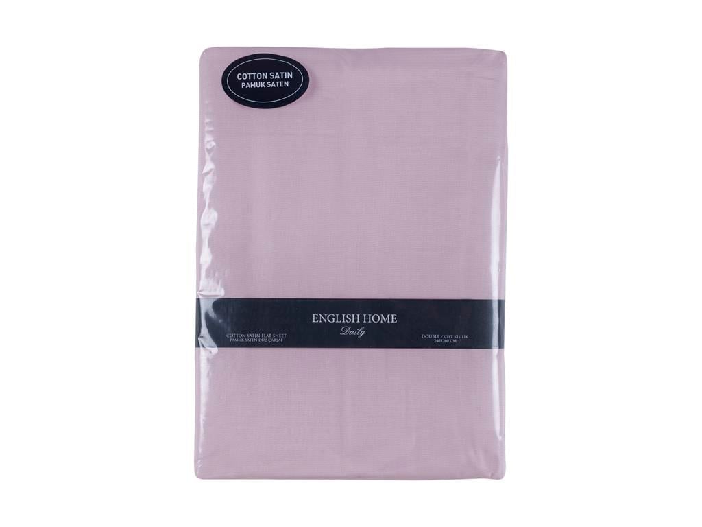 drept Satin De Bumbac Single Cearșaf 160*240 Cm Roz