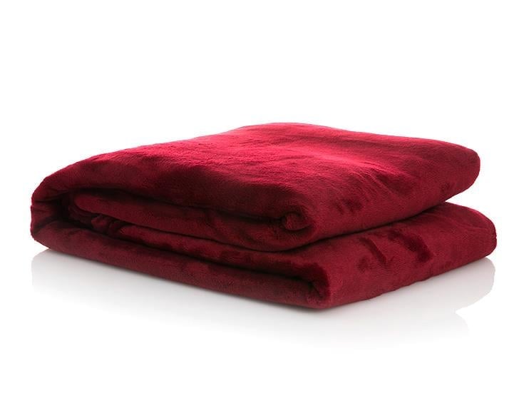 drept  Ultrasoft Double Person  PĂTURĂ 200x220 cm Claret Red