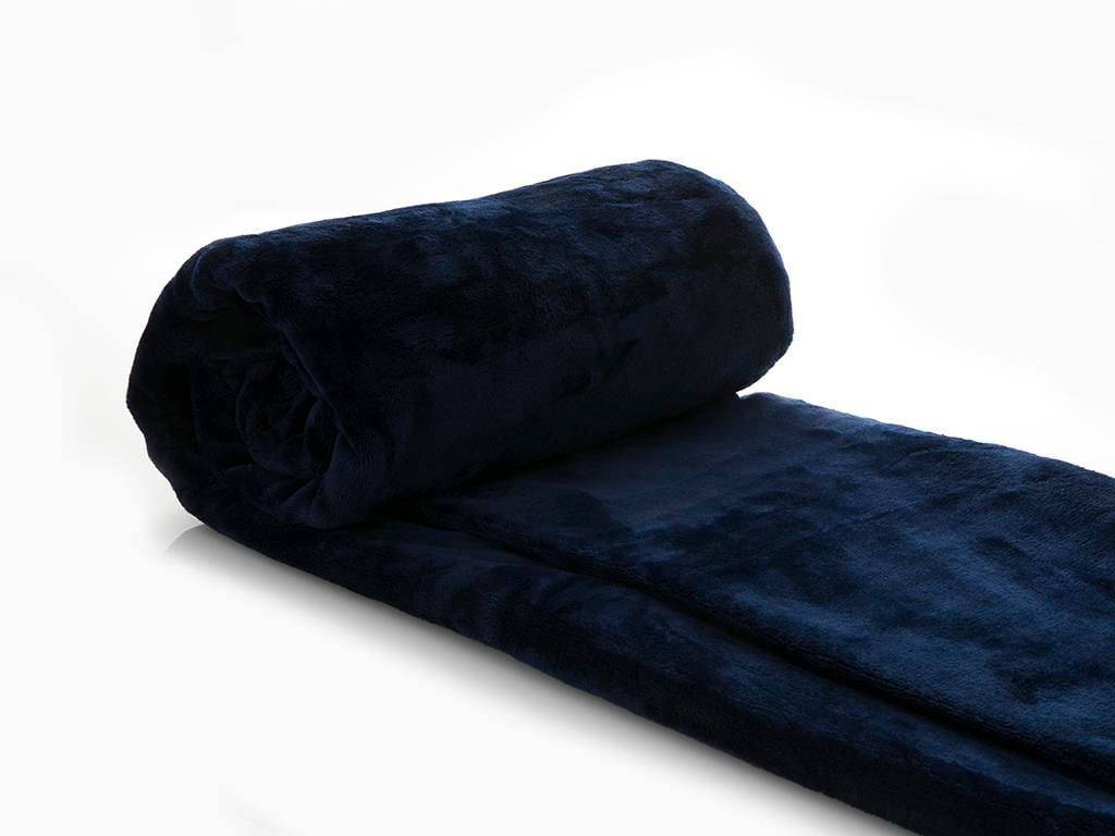 drept  Ultrasoft Double Person  PĂTURĂ 200x220 cm Albastru Închis