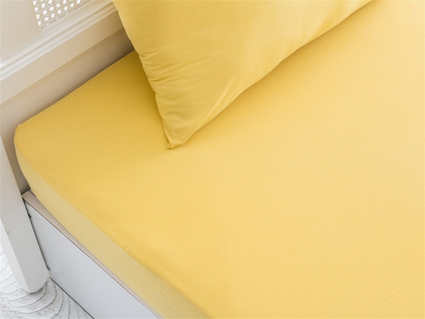 drept Vopsit simplu Pentru o persoana 100x200 cm Galben