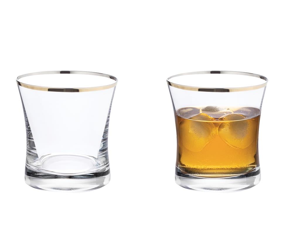 Dina Crystal 6 Set Juice Glass 280 ml Gold