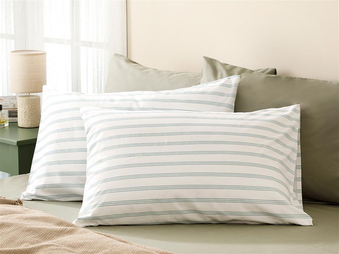 Dungă de vară 57 Tel / 144 Numărul de fir 2 set 50x70 cm Seledon,