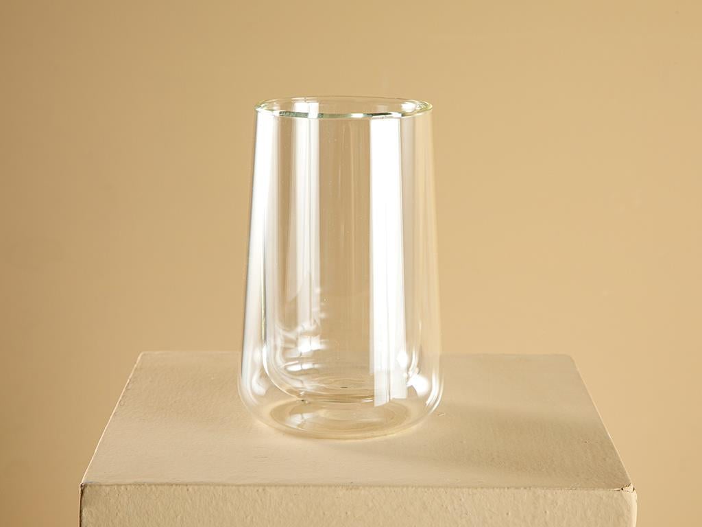 Duplici Borosilicate Glass Double Wall Cup 330 ml Transparent