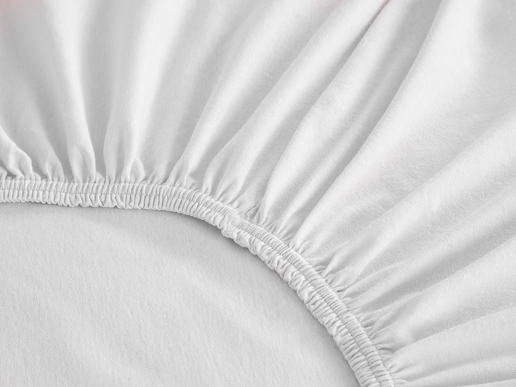 Duz Combed Cotton Double Person Fitted Sheet Set 160x200 cm White
