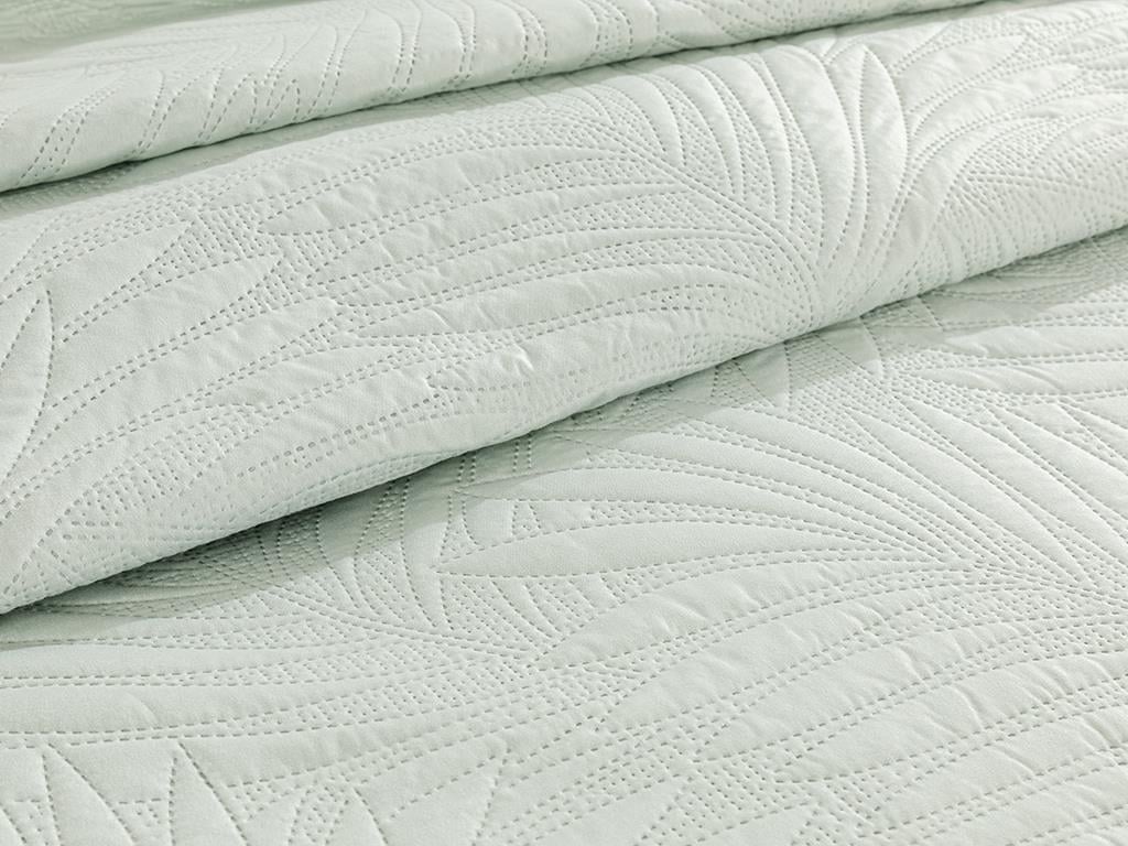 Elegant Leaf King Size Cuvertură Multifuncțională 240*220 Cm Verde marin