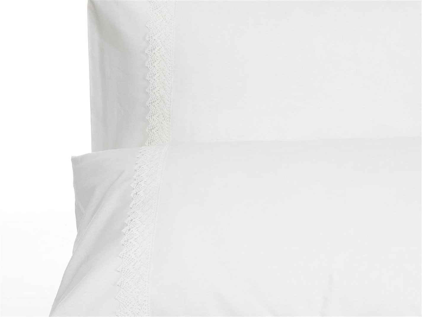 Elishia 57 Tel / 144 Numărul de fir 2 set 50x70 cm Alb