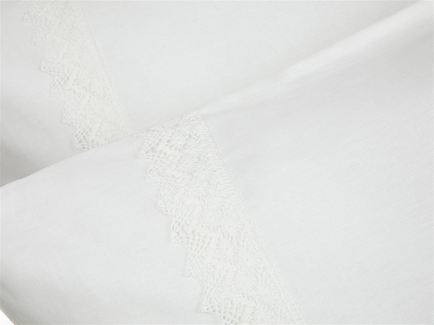 Elishia 57 Tel / 144 Numărul de fir 2 set 50x70 cm Alb