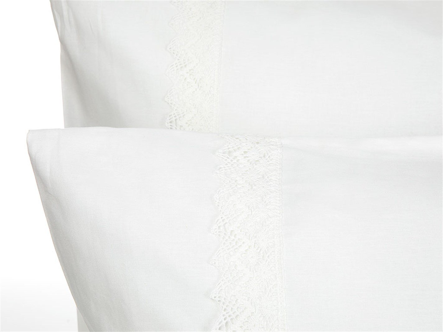 Elishia 57 Tel / 144 Numărul de fir 2 set 50x70 cm Alb