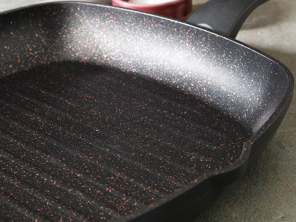 Emma Granite Grill Pan 28 cm Black