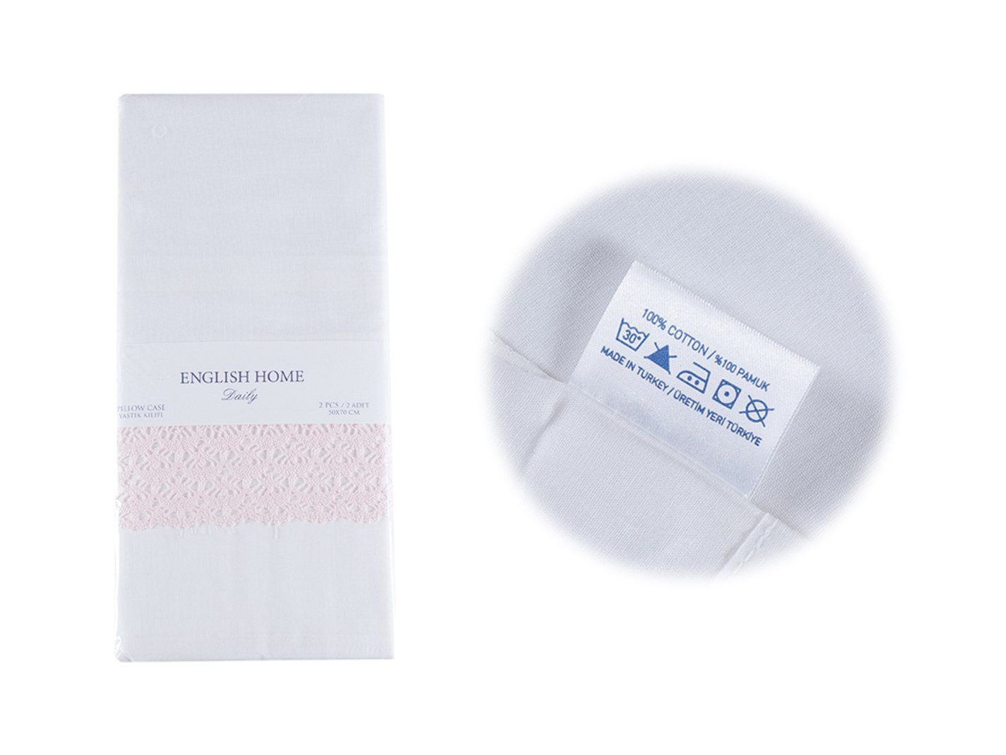 Enya Bobbin Laced 2 set 50x70 cm Roz