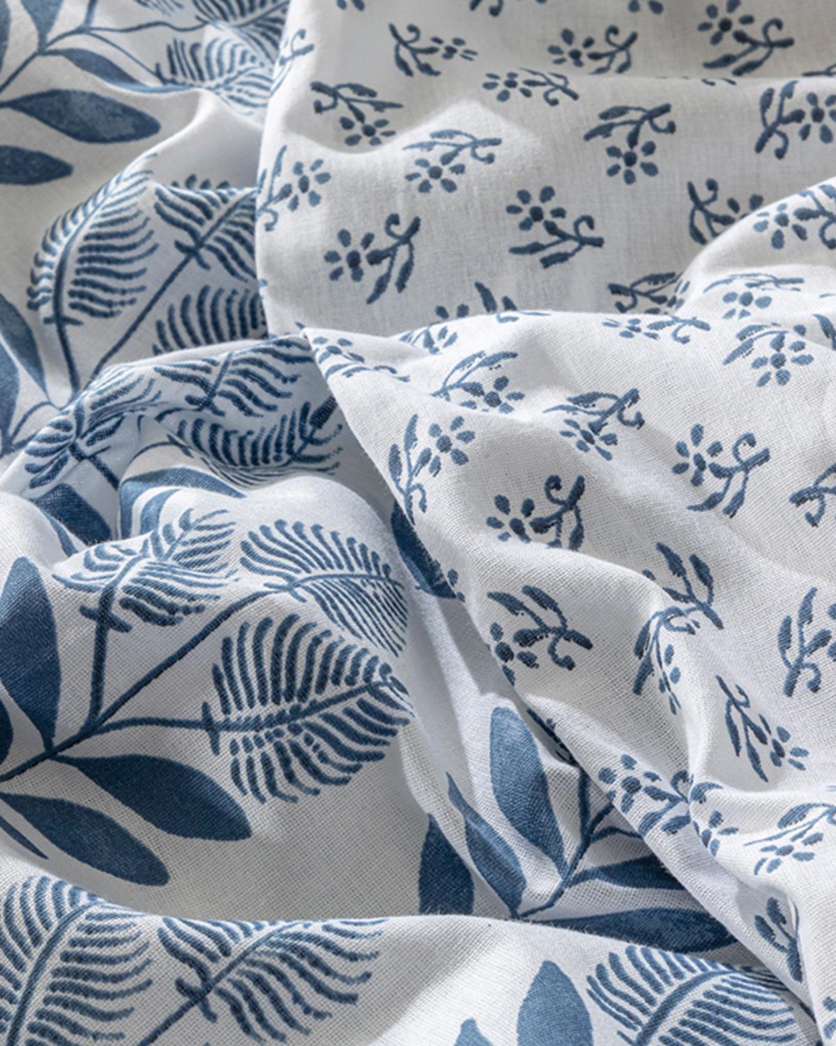 Eternal Harmony Cu Bumbac King Size Set Lenjerie De Pat 240x220 cm Indigo.