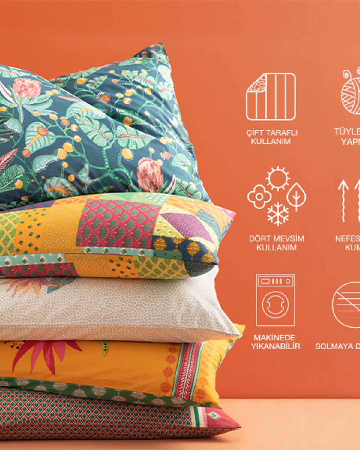 Exotic Flower Cottony 2 Set Pillowcase 50x70 cm Pink