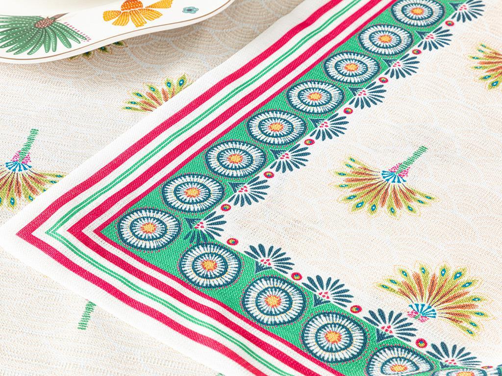 Exotic Palm Polyestere Table Cloth 150x200 cm Green
