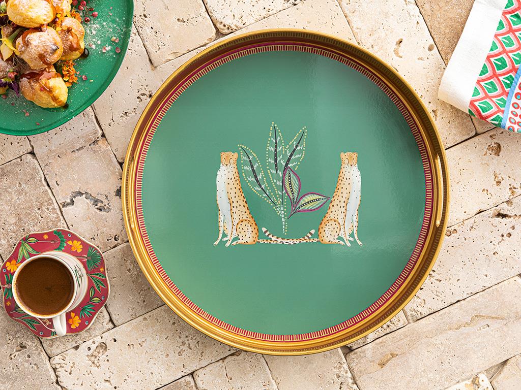 Exotic Tiger PP Tray 33 cm Green