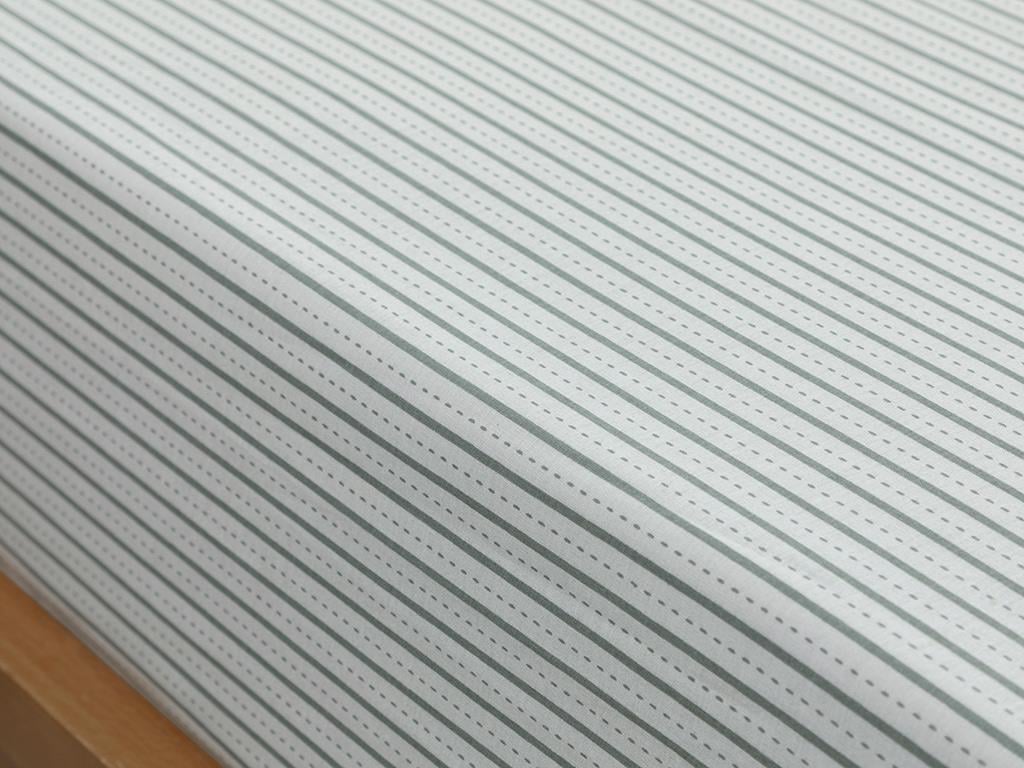 Fâșia urbană Bumbac Dublu Cearșaf Cu Elastic 160*200 Cm Sage Green.
