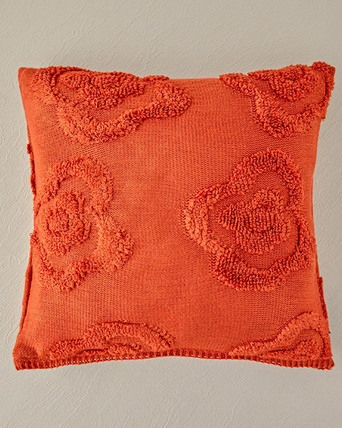 Knitwear Cover Throw Pillows 45x45 cm Brick Red