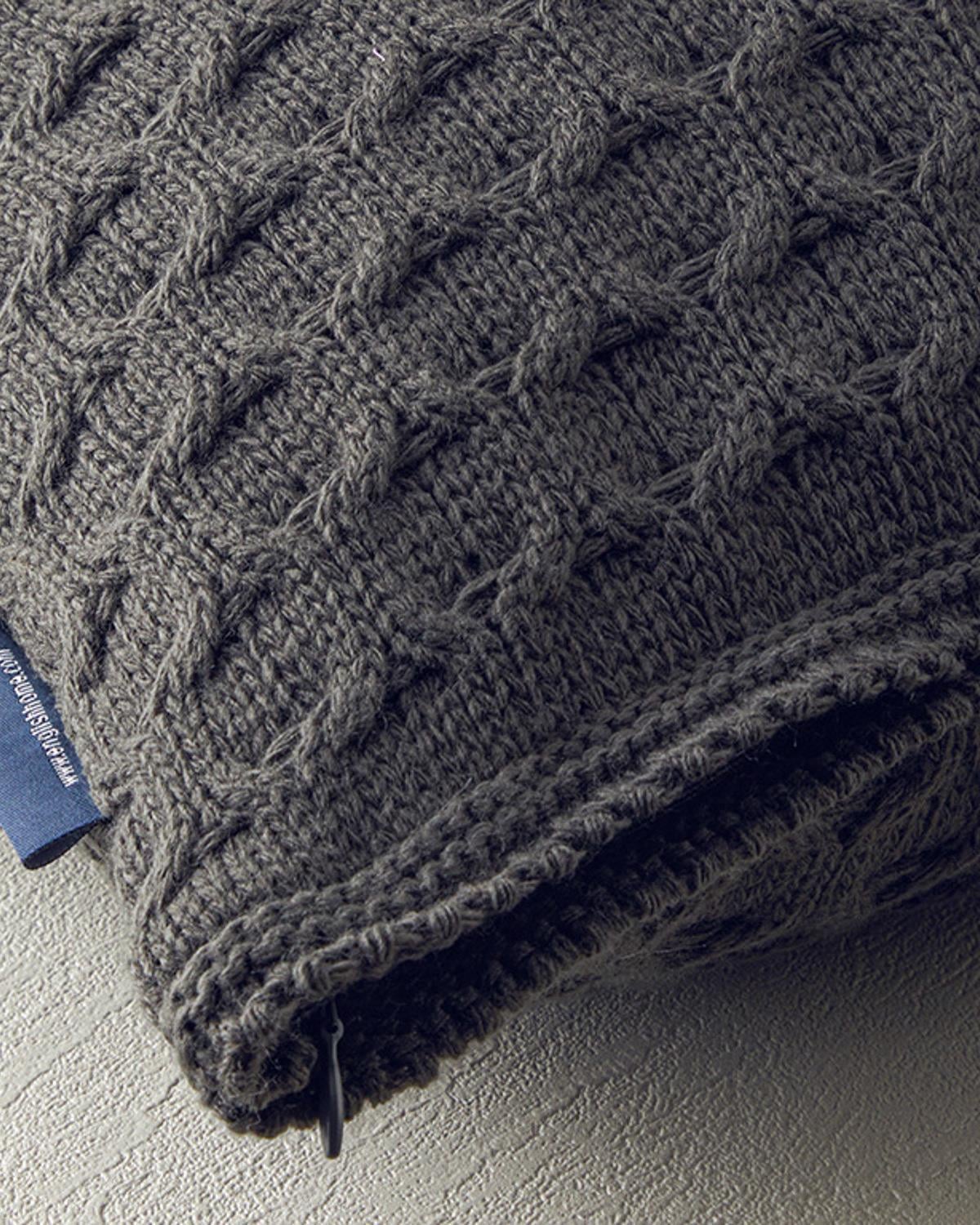 Knitwear Cover Throw Pillows 45x45 cm Anthracite